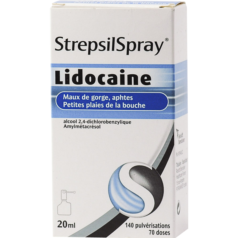 strepsilspray (à la lidocaïne)