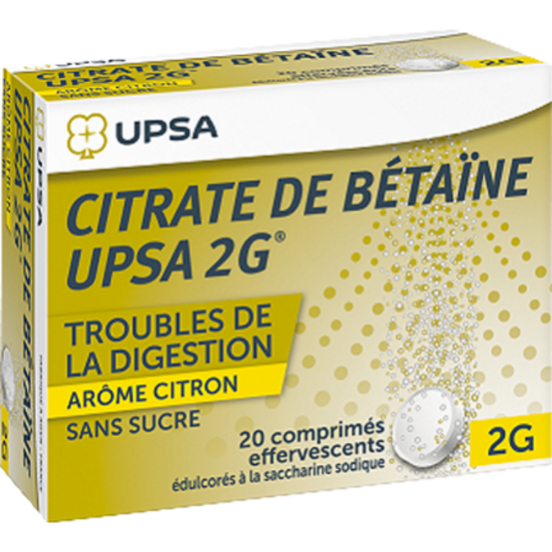 citrate de betaine citron upsa 2 g sans sucre