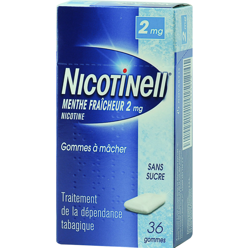 nicotinell menthe fraicheur 2 mg sans sucre