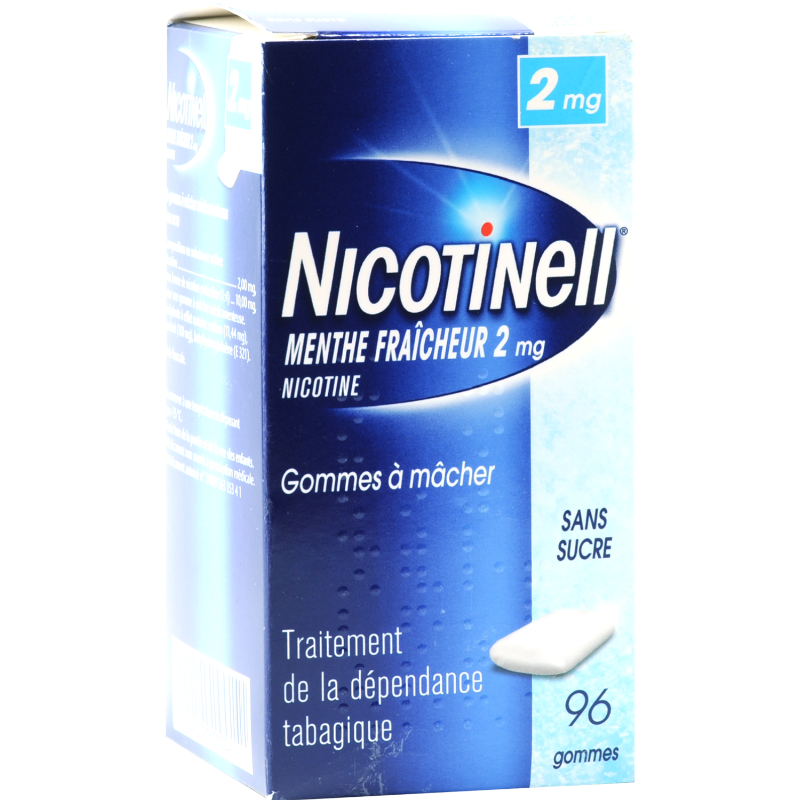 nicotinell menthe fraicheur 2 mg sans sucre