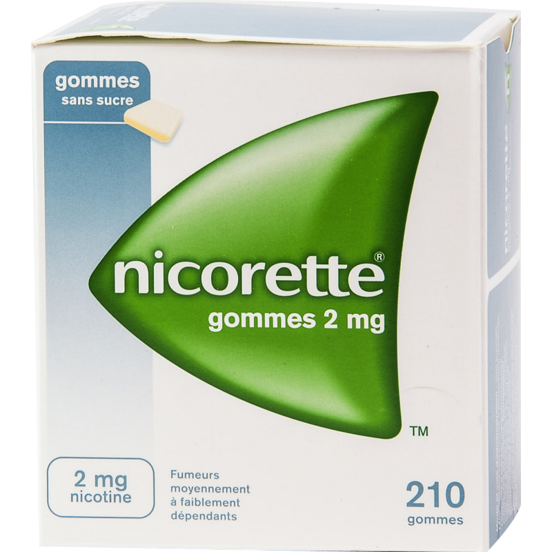 nicorette 2 mg sans sucre
