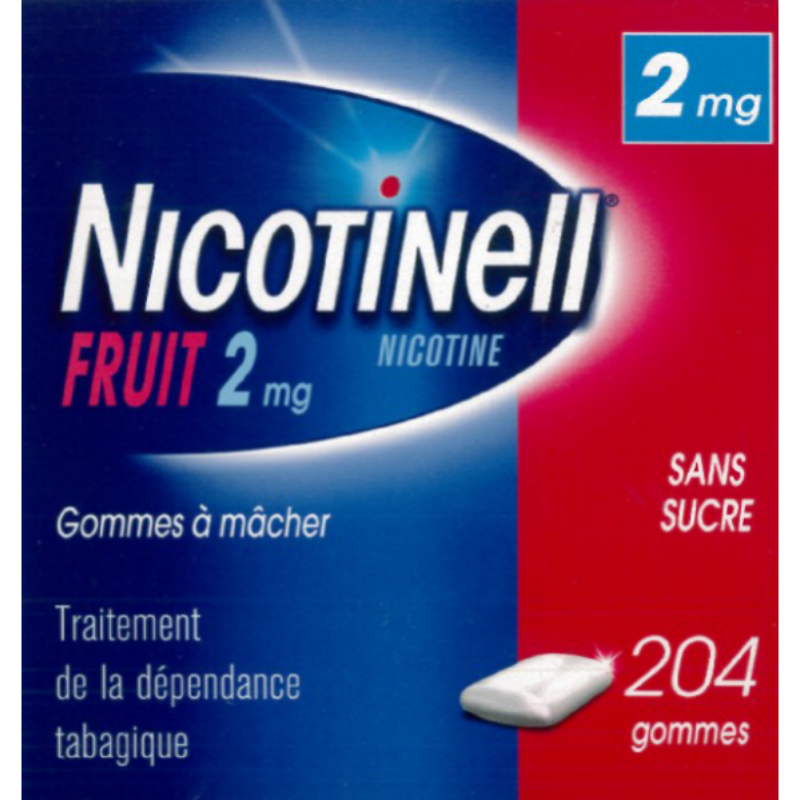 nicotinell fruit 2 mg sans sucre